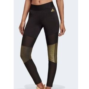 Adidas ID Mesh Glam Athletic Workout Training Leggings
